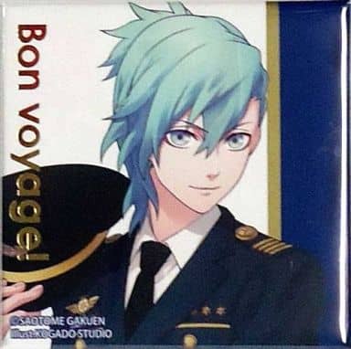 Ai Mikaze Uta no Prince Sama Shining Airlines Trading Square Can Badge [USED]