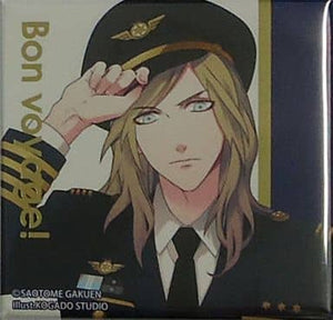 Camus Uta no Prince Sama Shining Airlines Trading Square Can Badge [USED]