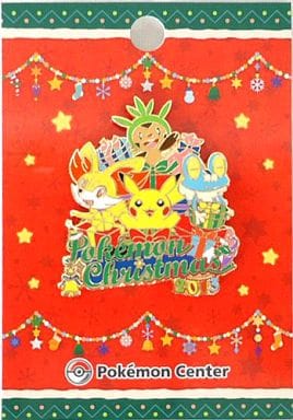 Pikachu & Chespin & Fennekin & Froakie Logo Pins Christmas 2013 Pokemon X and Y Pokemon Center Limited Lapel Pin [USED]