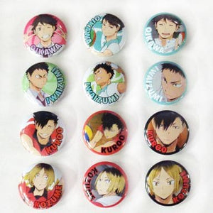 All 12 Types Set Haikyu !! Character Badge Collection Rival School Ver Can Badge [USED]