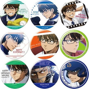 Ace of Diamond second season Miyuki Birthday Anniversary Trading Tin Badge All 9 Types Set Can Badge [USED]