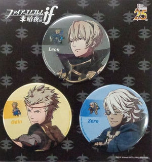 Leon Odin Zero Fire Emblem Fates Can Badge Set Goods Love & Courage 25th Anniversary Fire Emblem Festival Limited Set of 3 Can Badge [USED]