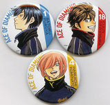 Sawamura Eijun & Furuya Satoru & Kominato Haruichi Original Can Badge 3 Set Comics Ace of Diamond actII Volume 2 Limited Edition Included Bonus Single Item Can Badge [USED]