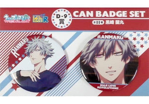 Ranmaru Kurosaki Uta no Prince Sama Maji LOVE Revolutions Anikuji R Prize D-9 2 Piece Set Can Badge [USED]