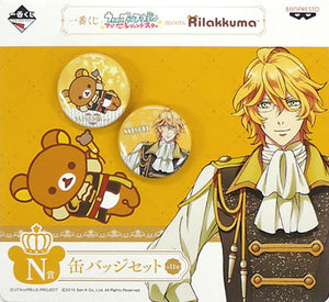 Natsuki Shinomiya Uta no Prince Sama Maji Love Legend Star Meets Rilakkuma Ichiban Kuji Can Badge Set Prize N Can Badge Can Badge [USED]