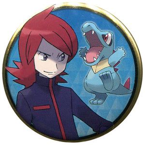 Rival & Totodile Pokemon Can Badge Collection -Johto Edition- Pokemon Center Limited Can Badge [USED]