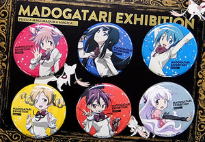 Can Badges 6 Set Puella Magi Madoka Magica MADOGATARI Exhibition Goods Voucher Admission Ticket Included Bonus Single Item Can Badge [USED]