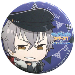 Koga Oogami Ensemble Stars! X Animatecafe Trading Tin Badge 2nd Anniversary Ver.B Can Badge [USED]