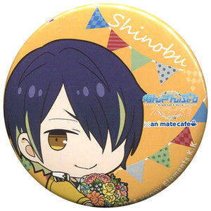 Shinobu Sengoku Ensemble Stars! X Animatecafe Trading Tin Badge 2nd Anniversary Ver.B Can Badge [USED]