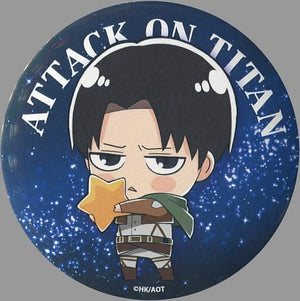 Levi Ackerman BAD BADTZ-MARU Attack on Titan In The Dome Soldier's Starry Sky Limited Can Badge [USED]