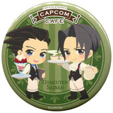 Naruhoso Ryuichi & Mitsurugi Reiji CAPCOM CAFE x Ace Attorney Can Badge Can Badge [USED]