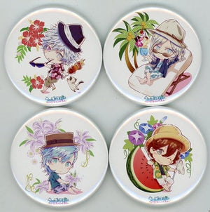 QUARTET NIGHT Uta no Prince Sama Maji Love Legend Star Newly Drawn Chibi Characters 56mm Blu-ray / DVD Gamers Whole Volume Purchase Privilege Set of 4 Can Badge [USED]