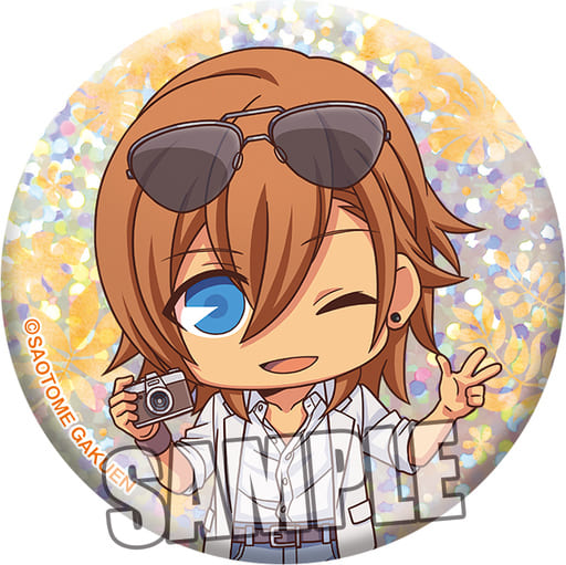Ren Jinguji Uta no Prince Sama Trading Hologram Can Badge HAPPY SUMMER Chibi Chara Ver. Can Badge [USED]