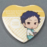 Yuzuru Fushimi Ensemble Stars! X Animatecafe Trading Heart Shaped Can Badge Yumenosaki Cook Ver.A Group Can Badge [USED]