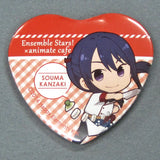 Souma Kanzaki Ensemble Stars! X Animatecafe Trading Heart Shaped Can Badge Yumenosaki Cook Ver.A Group Can Badge [USED]