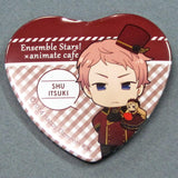 Shu Itsuki Ensemble Stars! X Animatecafe Trading Heart Shaped Can Badge Yumenosaki Cook Ver.B Group Can Badge [USED]