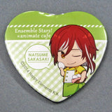 Natsume Sakasaki Ensemble Stars! X Animatecafe Trading Heart Shaped Can Badge Yumenosaki Cook Ver.B Group Can Badge [USED]