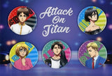 Tin Badge 5 Types Set Attack on Titan Tokyo Girls Collection 2017 SPRING / SUMMER Goods Can Badge [USED]