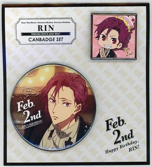 Matsuoka Rin Precious Birthday Can Badge Set 2 Set Free! Timeless Medley Can Badge [USED]