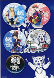 Gintoki Sakata, etc. Gintama Yorozuya Tin Badge Set Live Carnival 2016 Limited Set of 5 Can Badge [USED]