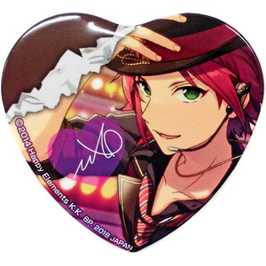 Mao Isara Trickstar Ensemble Stars! Amusement Ichiban Cafe Munekyun! Chocolat Party♪ Heart Shaped Can Badge Part1 Can Badge [USED]