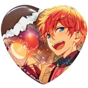 Subaru Akehoshi Trickstar Ensemble Stars! Amusement Ichiban Cafe Munekyun! Chocolat Party♪ Heart Shaped Can Badge Part1 Can Badge [USED]