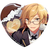 Kaoru Hakaze UNDEAD Ensemble Stars! Amusement Ichiban Cafe Munekyun! Chocolat Party♪ Heart Shaped Can Badge Part1 Can Badge [USED]