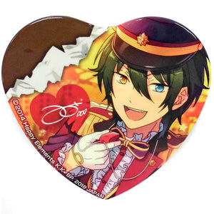 Mika Kagehira Valkyrie Ensemble Stars! Amusement Ichiban Cafe Munekyun! Chocolat Party♪ Heart Shaped Can Badge Part1 Can Badge [USED]