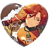 Madara Mikejima MaM Ensemble Stars! Amusement Ichiban Cafe Munekyun! Chocolat Party♪ Heart Shaped Can Badge Part1 Can Badge [USED]