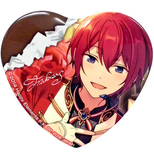Tsukasa Suou Knights Ensemble Stars! Amusement Ichiban Cafe Munekyun! Chocolat Party♪ Heart Shaped Can Badge PART2 Can Badge [USED]