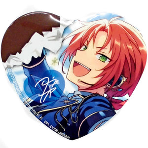 Leo Tsukinaga Knights Ensemble Stars! Amusement Ichiban Cafe Munekyun! Chocolat Party♪ Heart Shaped Can Badge PART2 Can Badge [USED]