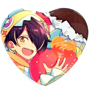 Shinobu Sengoku Ryuuseitai Ensemble Stars! Amusement Ichiban Cafe Munekyun! Chocolat Party♪ Heart Shaped Can Badge PART2 Can Badge [USED]