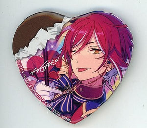 Natsume Sakasaki Switch Ensemble Stars! Amusement Ichiban Cafe Munekyun! Chocolat Party♪ Heart Shaped Can Badge PART2 Can Badge [USED]