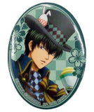 Toushirou Hijikata Edge Green Gintama Oval Tin Badge Spring tea parties always make that guy look different. Amusement Ichiban Cafe Limited Game Center Drink Order Bonus Can Badge [USED]