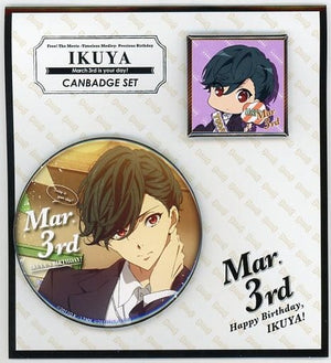 Kirishima Ikuya Precious Birthday Can Badge Set 2 Set Free! Timeless Medley Can Badge [USED]