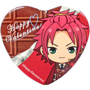 Mao Isara Ensemble Stars! Heart Can Badge Group A Valentine Marukaku Kan Badge 2018 Ver. Can Badge [USED]