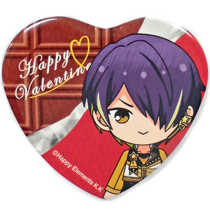 Shinobu Sengoku Ensemble Stars! Heart Can Badge Group A Valentine Marukaku Kan Badge 2018 Ver. Can Badge [USED]