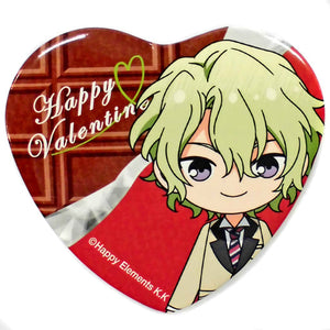 Hiyori Tomoe Ensemble Stars! Heart Can Badge Group A Valentine Marukaku Kan Badge 2018 Ver. Can Badge [USED]