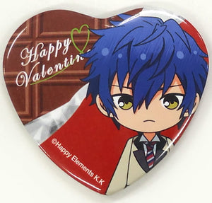 Jun Sazanami Ensemble Stars! Heart Can Badge Group A Valentine Marukaku Kan Badge 2018 Ver. Can Badge [USED]