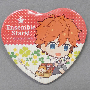 Subaru Akehoshi Ensemble Stars! X Animatecafe Trading Heart Shaped Can Badge Yumenosaki Picnic Ver.A Group Can Badge [USED]