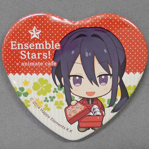 Souma Kanzaki Ensemble Stars! X Animatecafe Trading Heart Shaped Can Badge Yumenosaki Picnic Ver.A Group Can Badge [USED]