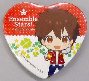 Chiaki Morisawa Ensemble Stars! X Animatecafe Trading Heart Shaped Can Badge Yumenosaki Picnic Ver.A Group Can Badge [USED]