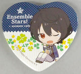 Ritsu Sakuma Ensemble Stars! X Animatecafe Trading Heart Shaped Can Badge Yumenosaki Picnic Ver.B Group Can Badge [USED]