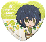 Tsumugi Aoba Ensemble Stars! X Animatecafe Trading Heart Shaped Can Badge Yumenosaki Picnic Ver.B Group Can Badge [USED]