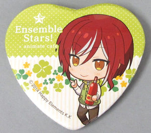 Natsume Sakasaki Ensemble Stars! X Animatecafe Trading Heart Shaped Can Badge Yumenosaki Picnic Ver.B Group Can Badge [USED]