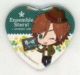 Madara Mikejima Ensemble Stars! X Animatecafe Trading Heart Shaped Can Badge Yumenosaki Picnic Ver.B Group Can Badge [USED]