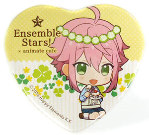 Touri Himemiya Ensemble Stars! X Animatecafe Trading Heart Shaped Can Badge Yumenosaki Picnic Ver.C Group Can Badge [USED]