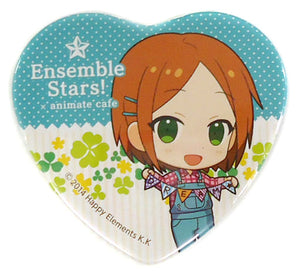 Yuuta Aoi Ensemble Stars! X Animatecafe Trading Heart Shaped Can Badge Yumenosaki Picnic Ver.C Group Can Badge [USED]