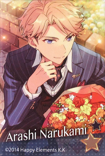 Arashi Narukami Ensemble Stars! X Lawson Square Badge A Set Can Badge [USED]