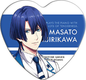 Masato Hijirikawa Uta no Prince Sama Shining Live Trading Heart Shaped Can Badge [USED]